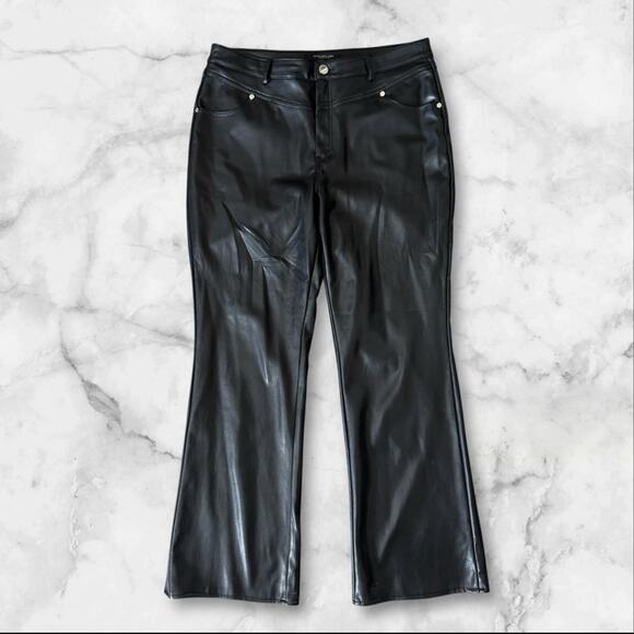 Andrew Marc Pants - Marc New York by Andrew Marc faux leather boot cut pants, size 12